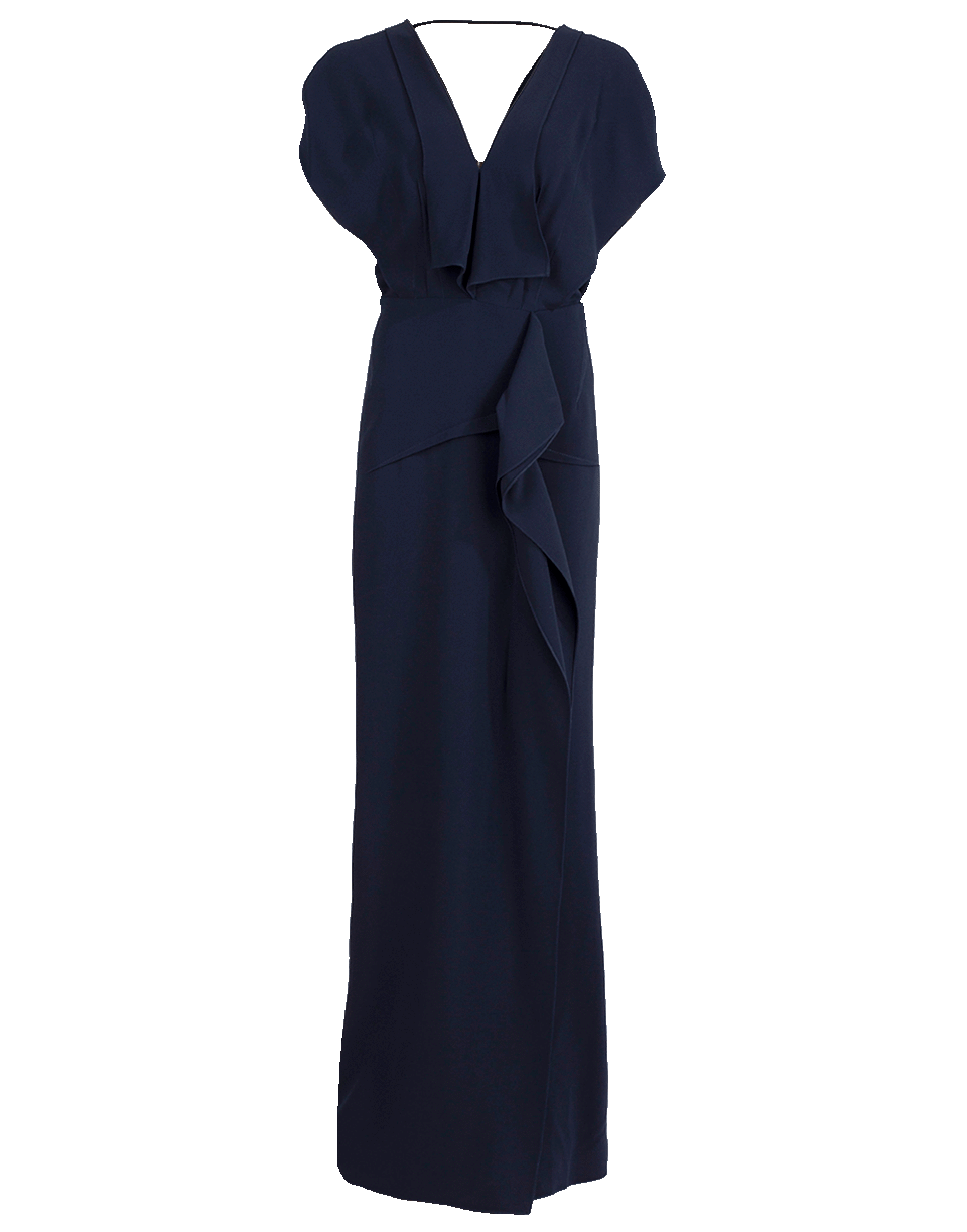 ROLAND MOURET-Lorre Stretch Viscose Gown-
