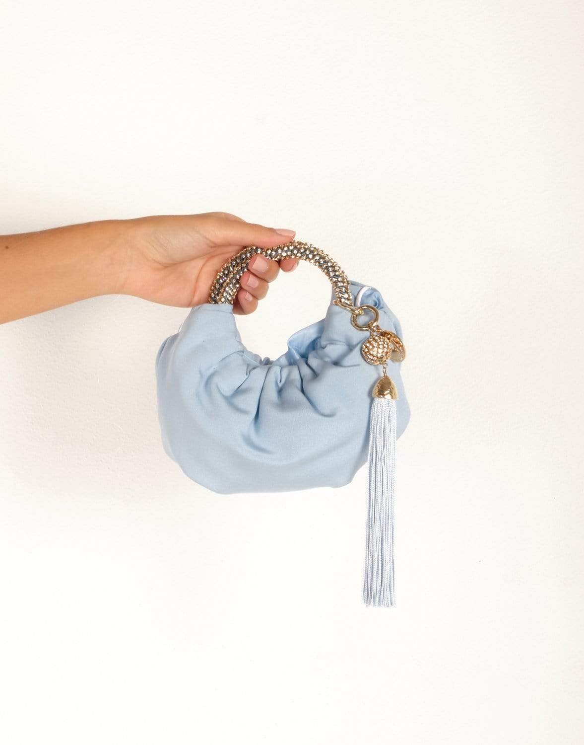 ROSANTICA-Mini Croissant Handbag - Blue-BLUE