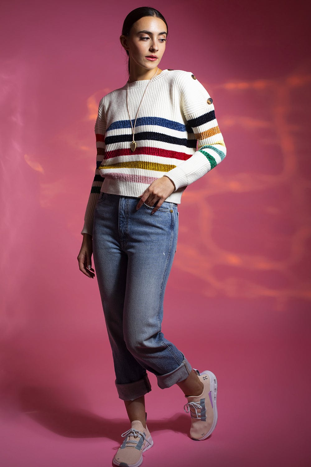 Knit Crewneck Sweater CLOTHINGTOPSWEATER ROSIE ASSOULIN   