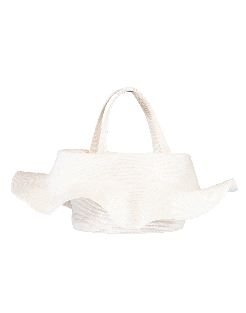 ROSIE ASSOULIN-Small Straw Tote-WHITE
