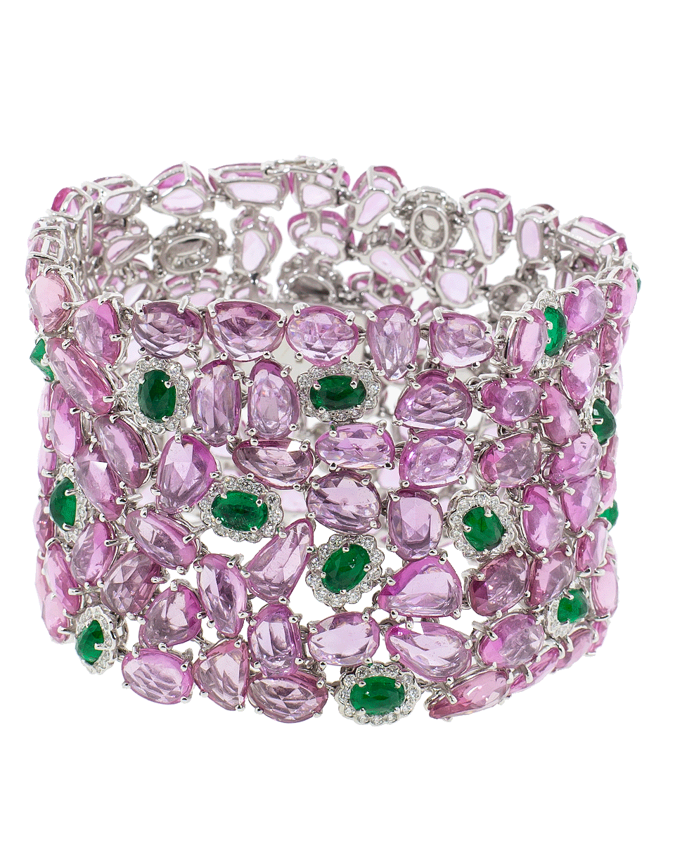 Pink Sapphire And Emerald Bracelet JEWELRYFINE JEWELBRACELET O SABOO FINE JEWELS   