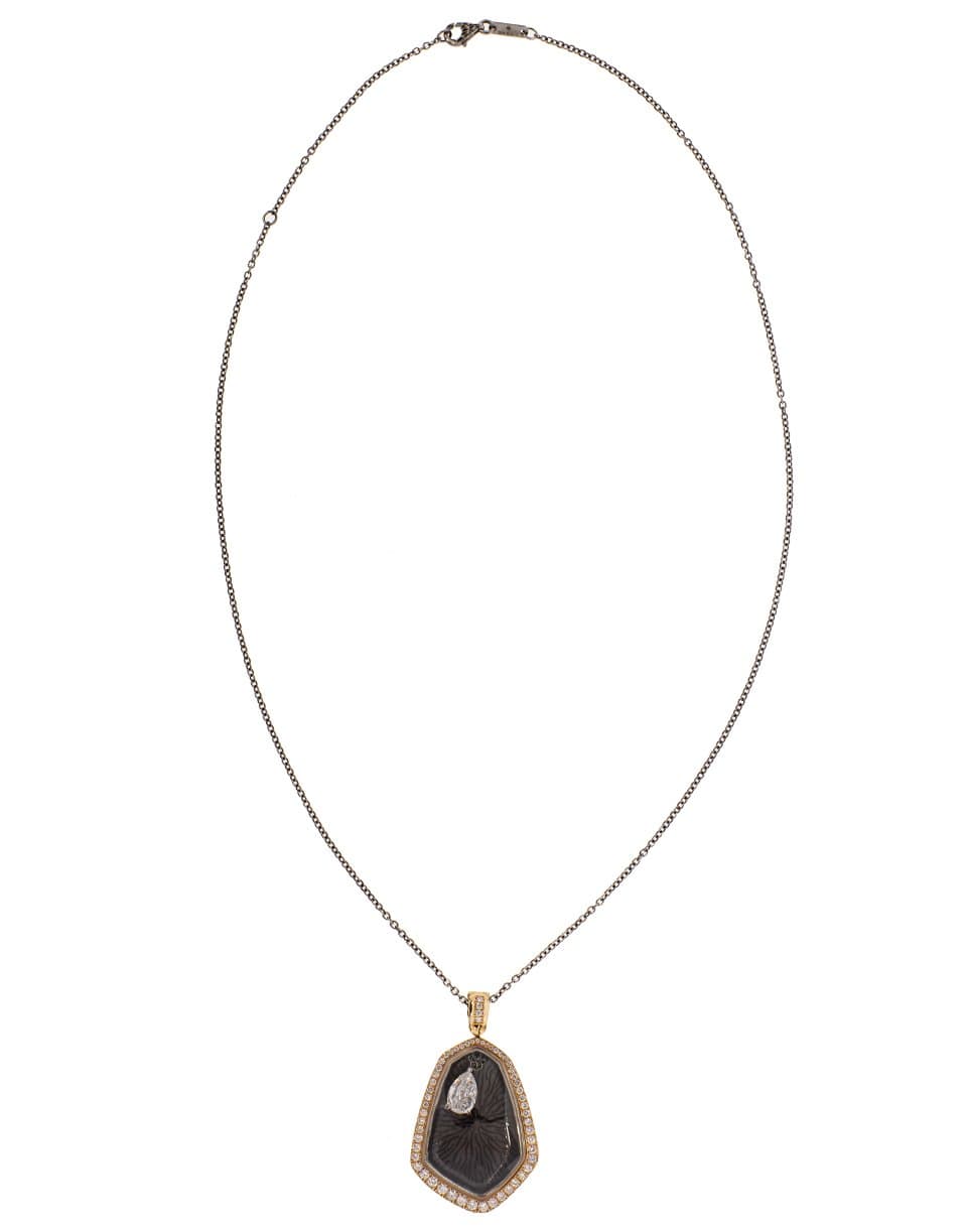 SABOO FINE JEWELS-Diamond Fusion Pear Pendant Necklace-ROSE GOLD