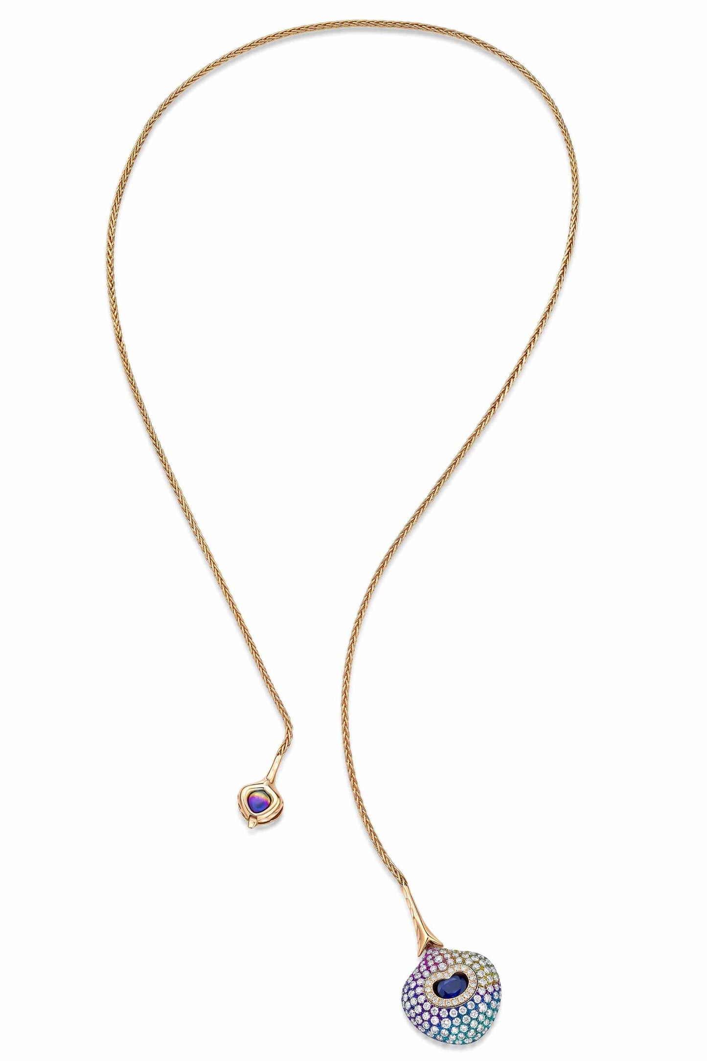 SABOO FINE JEWELS-Sapphire Fusion by Infusion Necklace-TITANIUM