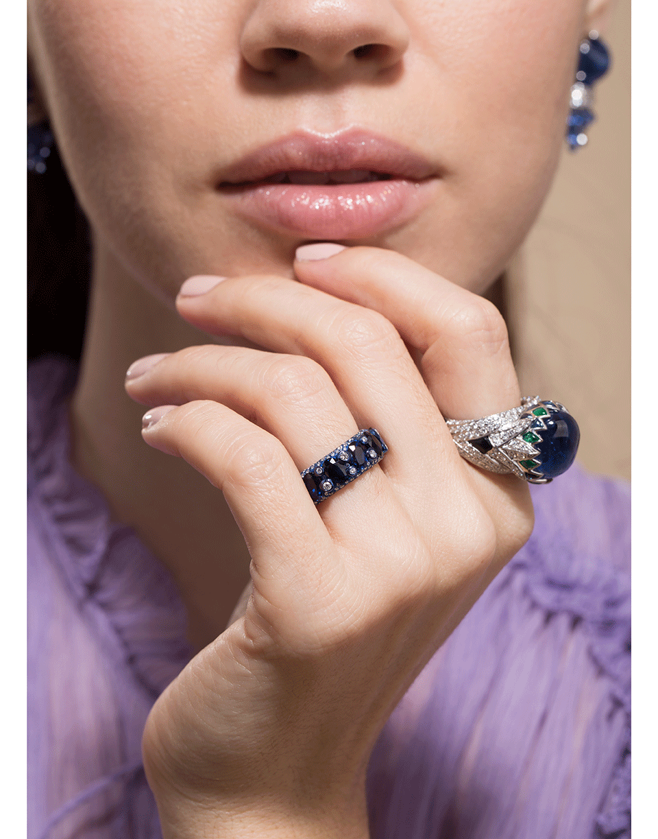 Blue Sapphire and Diamond Ring JEWELRYFINE JEWELRING SABOO FINE JEWELS   