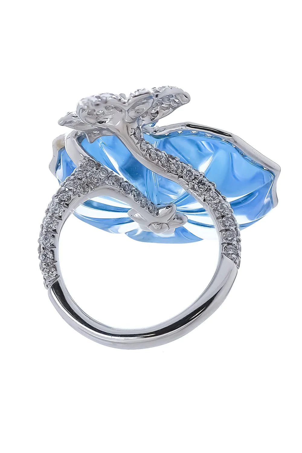 SABOO FINE JEWELS-Topaz Diamond Ring-WHITE GOLD