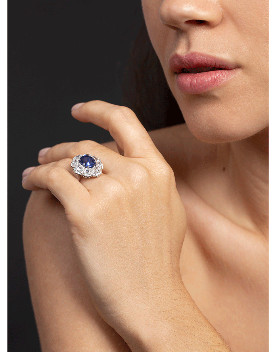 Oval Sapphire and Diamond Ring JEWELRYFINE JEWELRING SABOO FINE JEWELS   