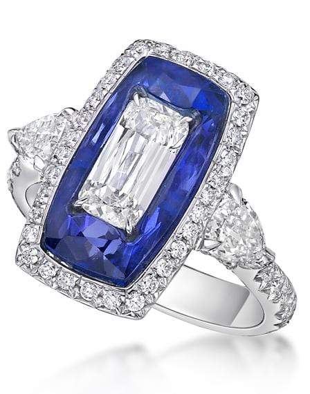 SABOO FINE JEWELS-Tanzanite and Diamond Ring-WHITE GOLD