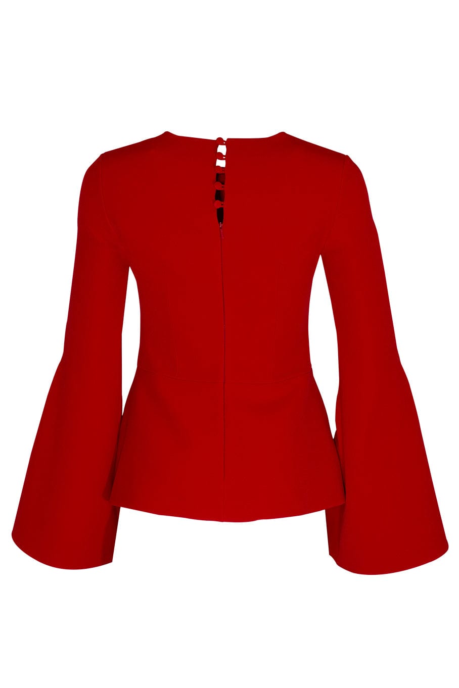 SAFIYAA-Wide Sleeve Top-DAZZLING RED