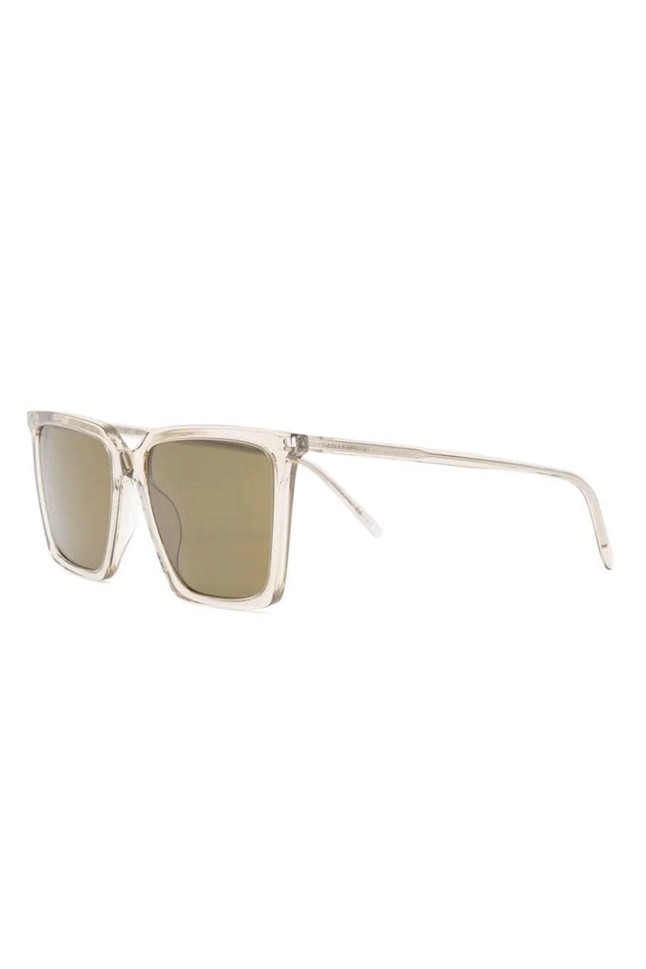 SAINT LAURENT-Oversized Rectangle Sunglasses-NUDE/BROWN