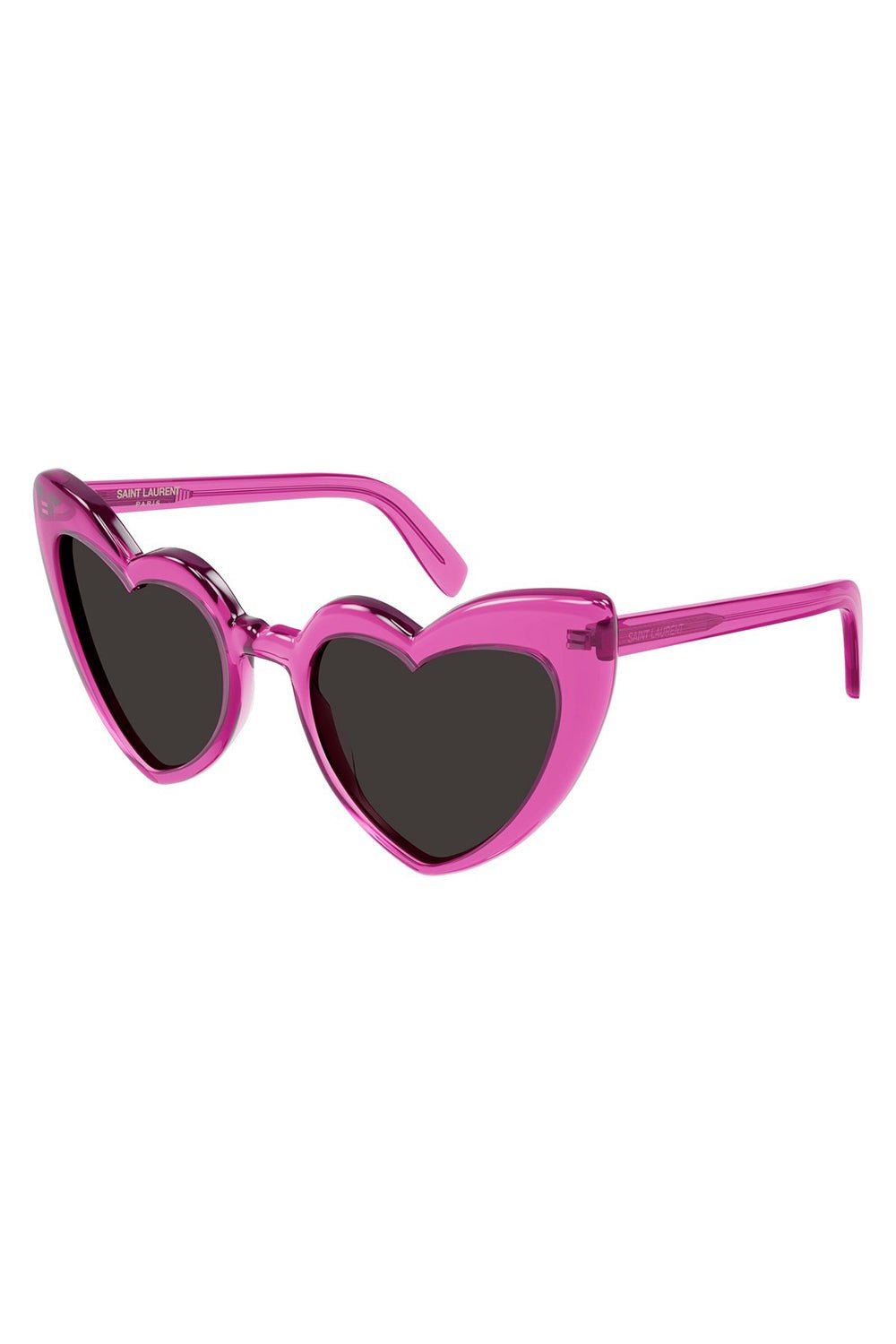 SAINT LAURENT-Heart Sunglasses-PINK/BLACK