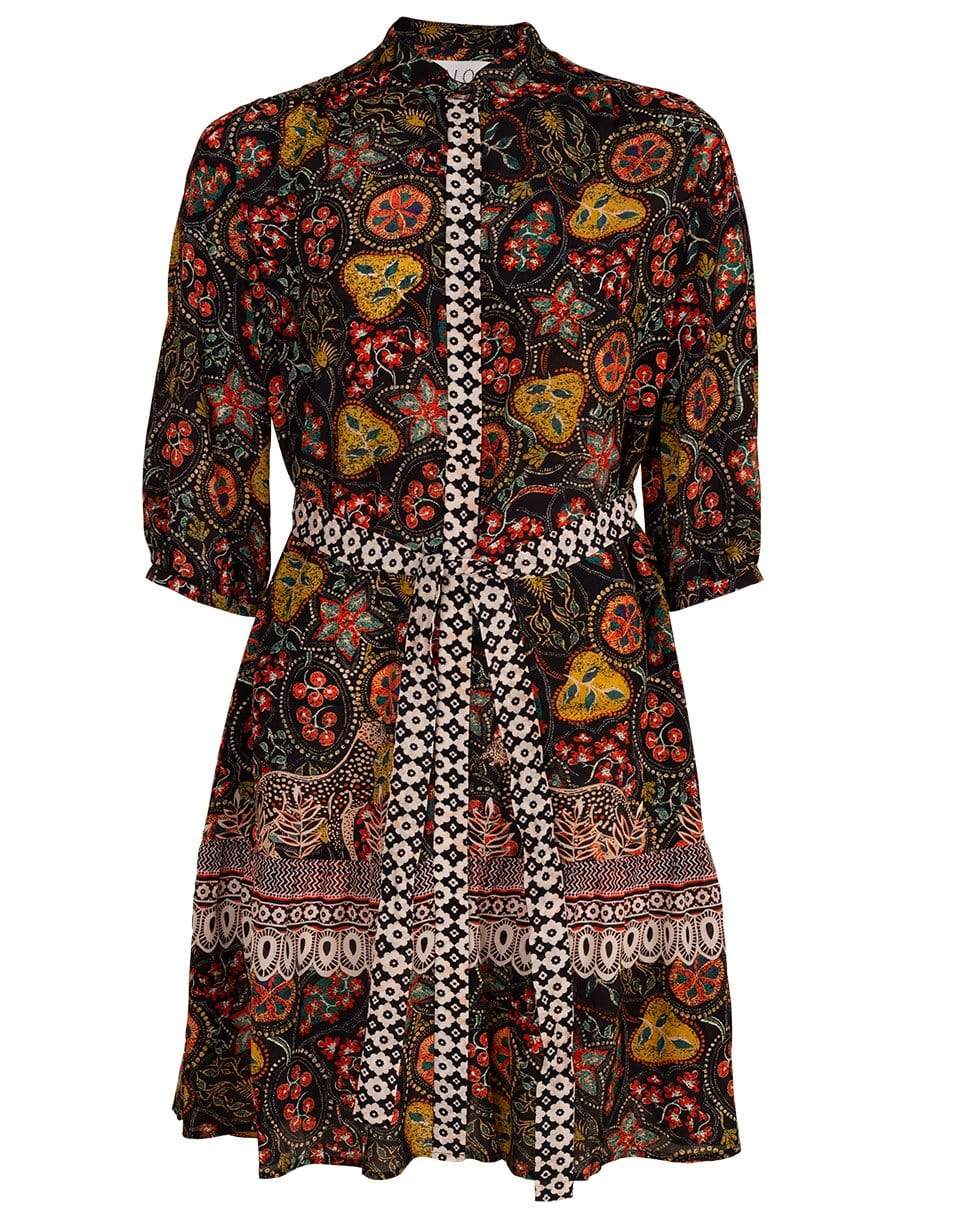 SALONI-Paisley Multicolor Print Tyra Dress-
