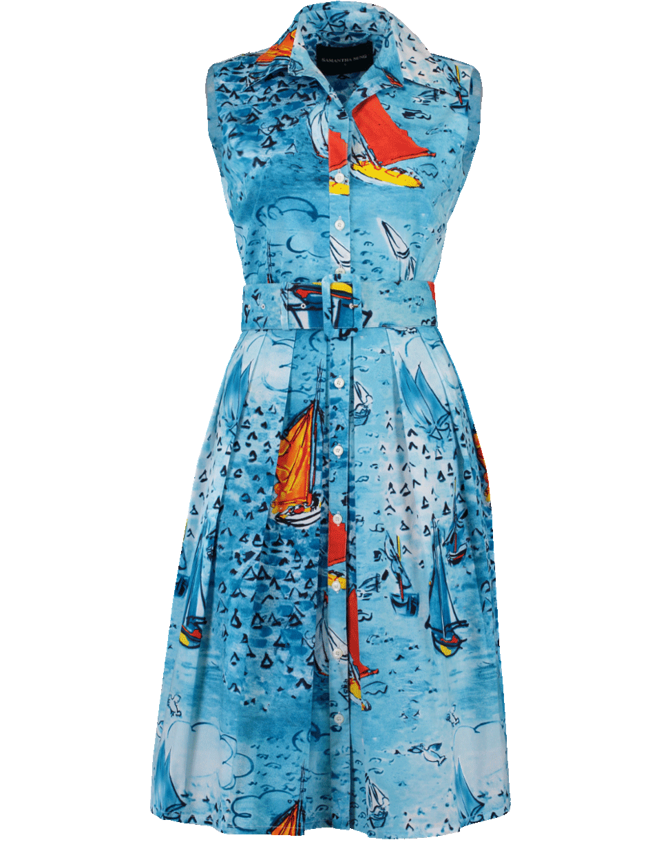 SAMANTHA SUNG-Dufy Boat Printed Dress-