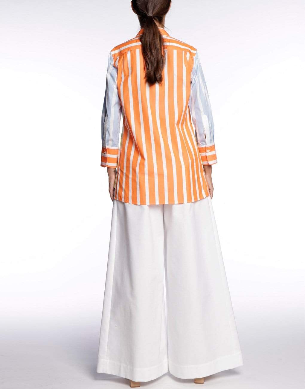 Nattie Colorblock Poplin Striped Shirt CLOTHINGTOPBLOUSE SARA ROKA   