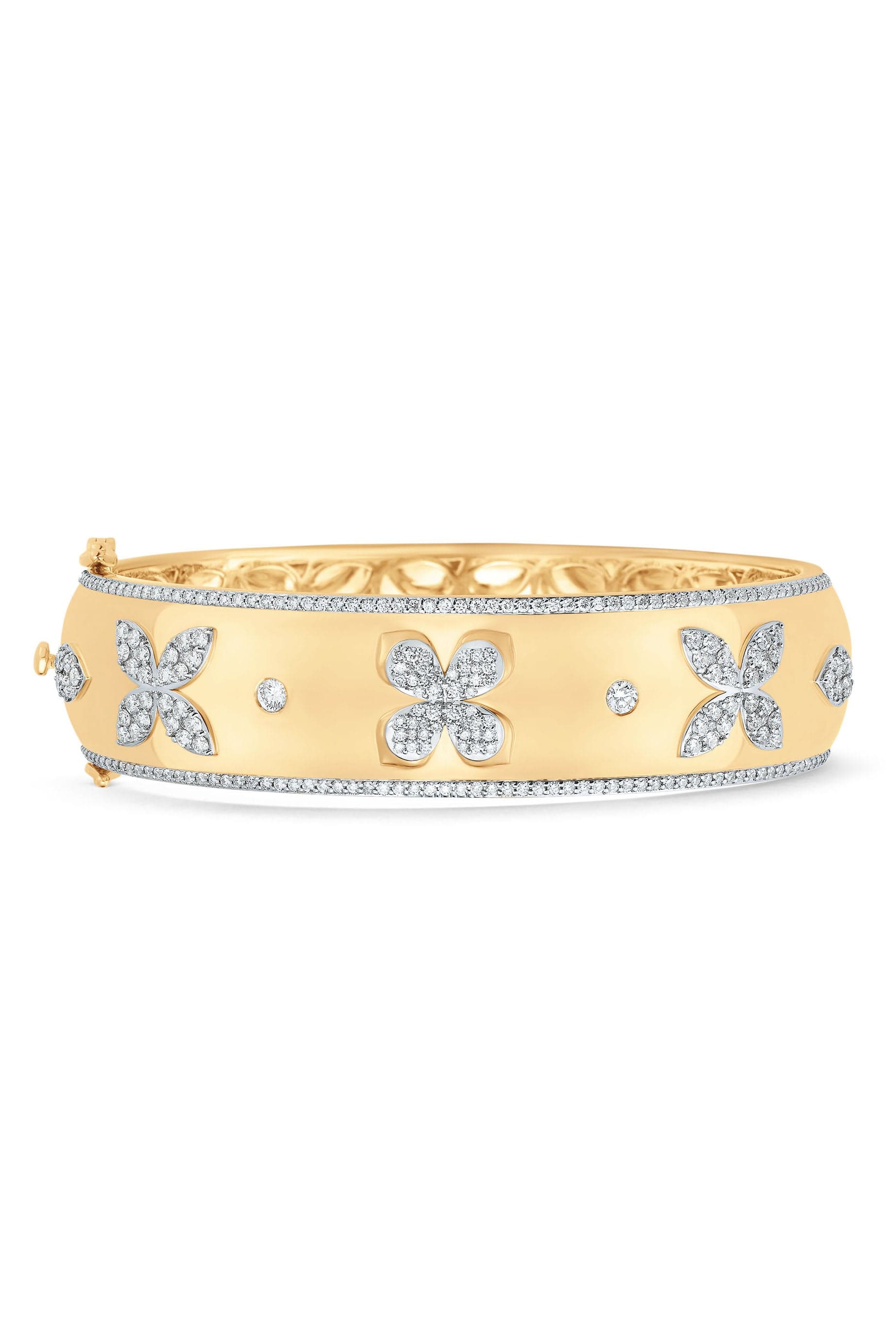 SARA WEINSTOCK-Lierre Diamond Petal and Marquise Cluster Cigar Bangle-YELLOW GOLD