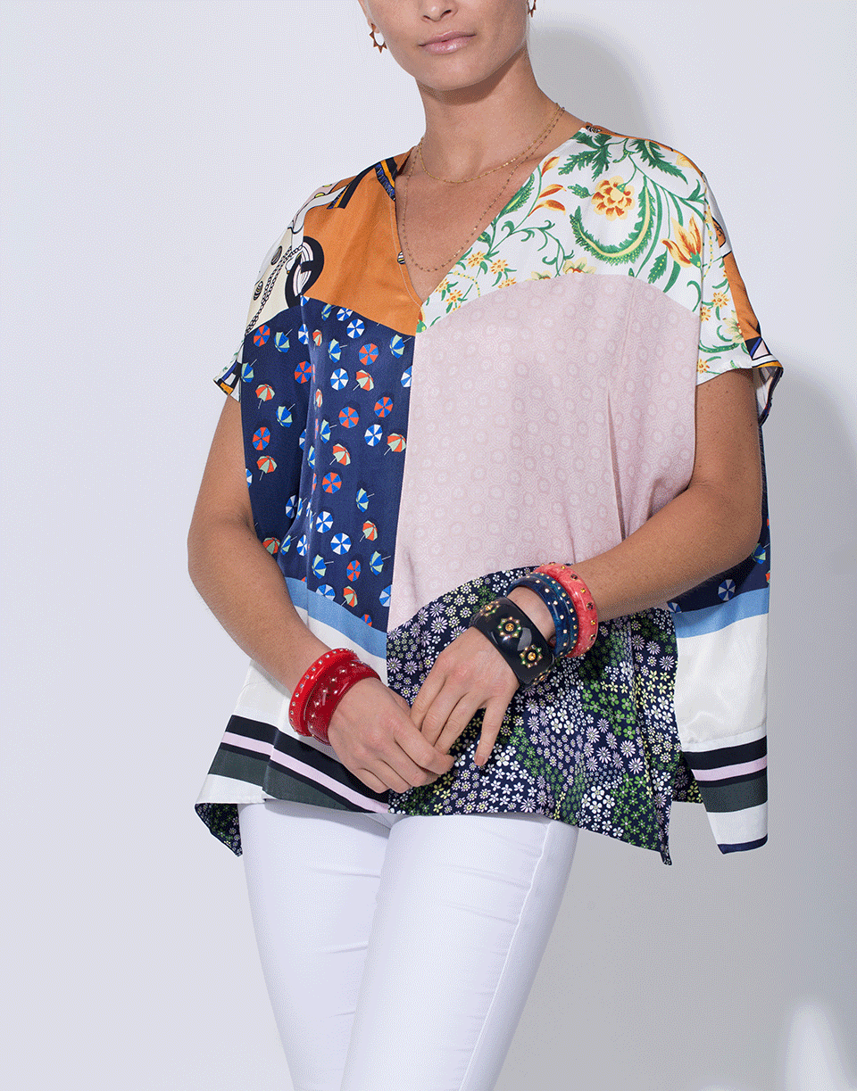 SEE by CHLOE-Patchwork Blouse-