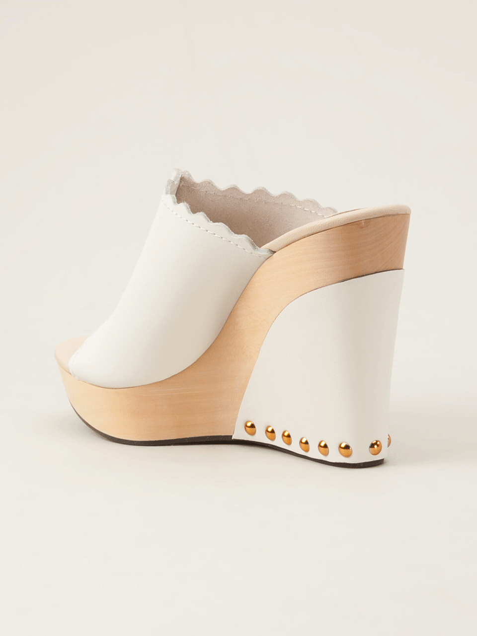 SEE by CHLOE-Wooden Wedge Mule-