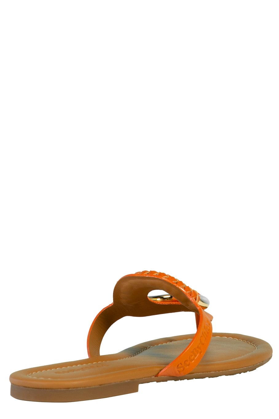 SEE by CHLOE-Hana Leather Ring Sandal - Orange-