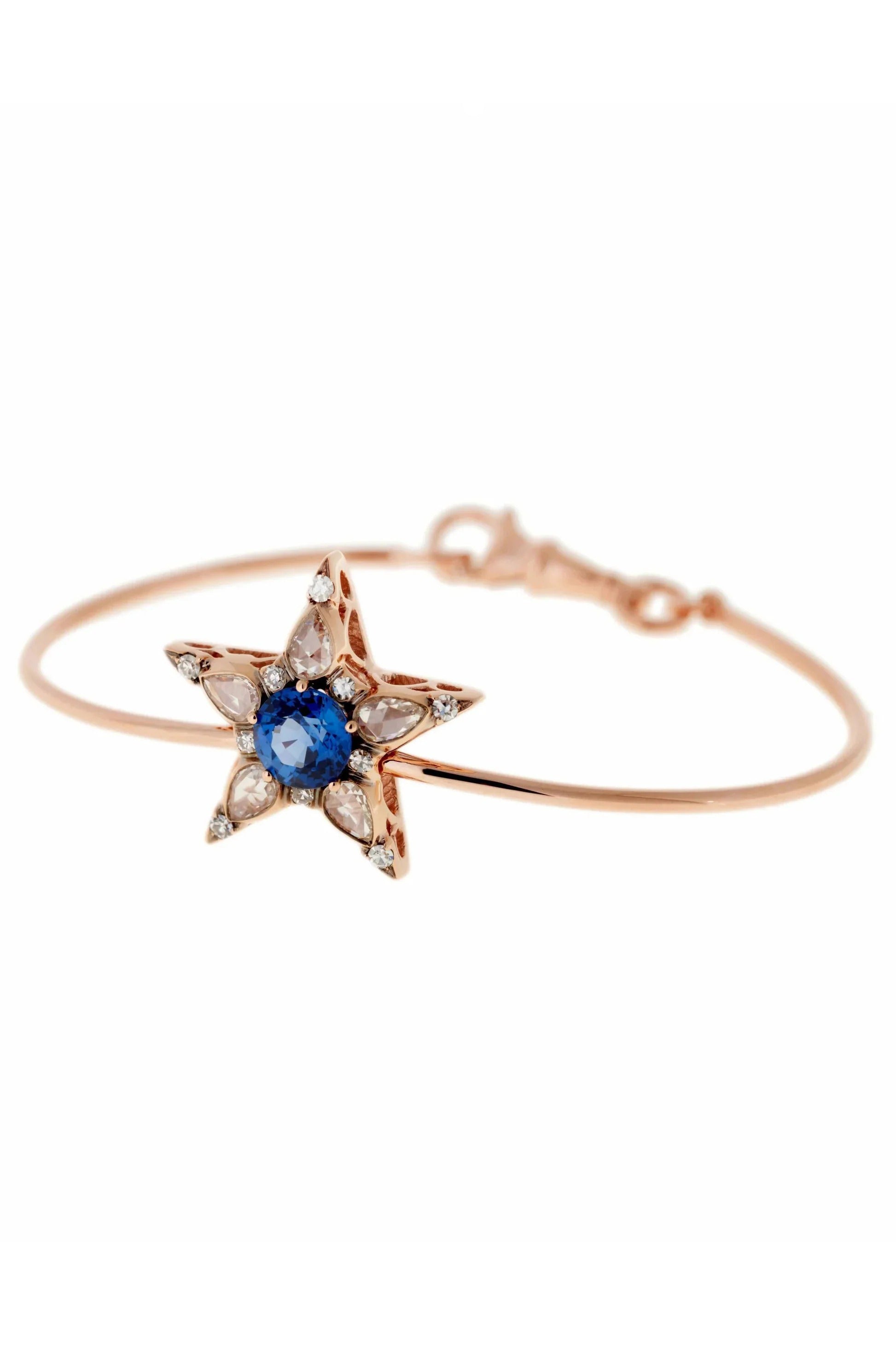 SELIM MOUZANNAR-Diamond and Sapphire Star Bracelet-