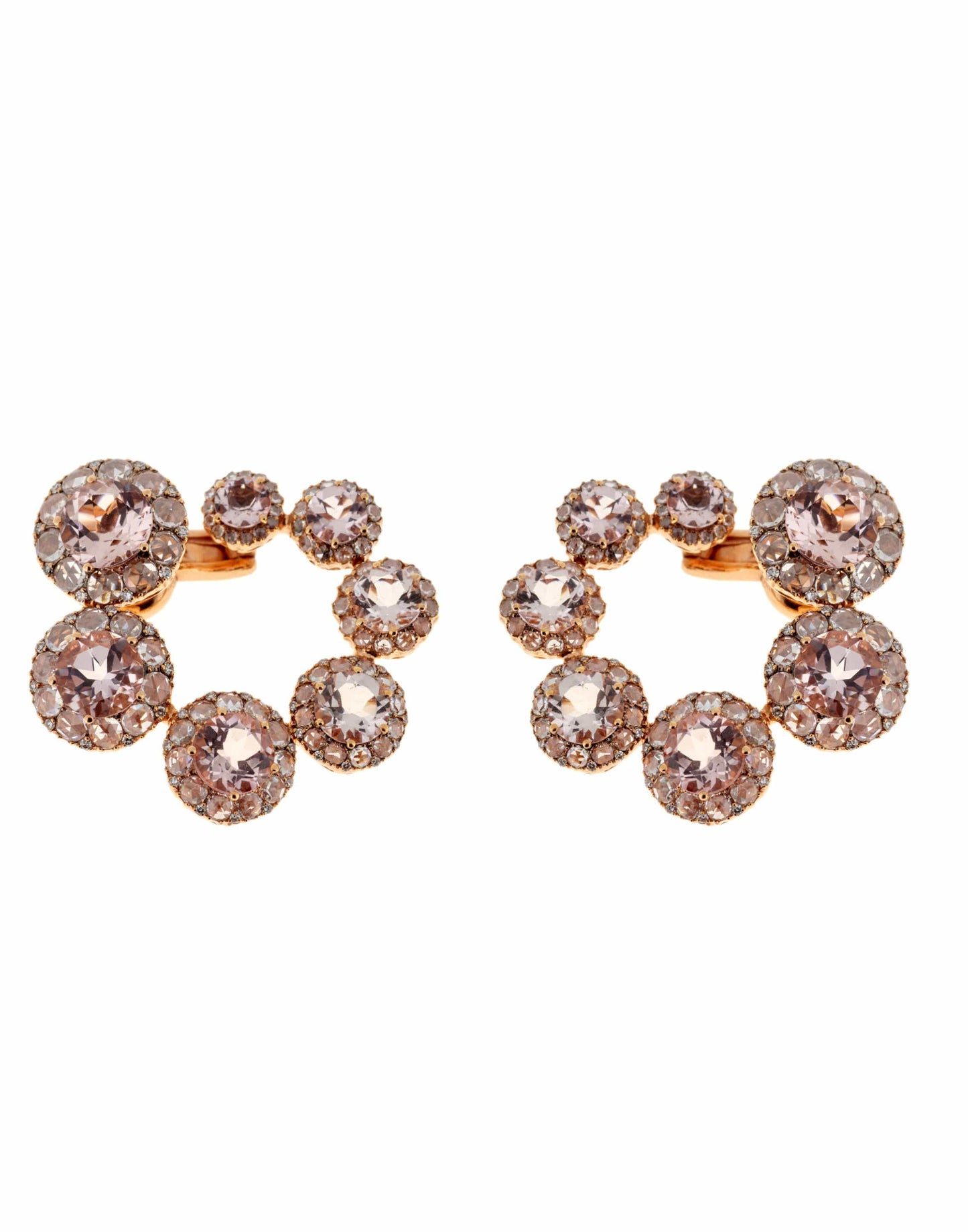 SELIM MOUZANNAR-Morganite and Diamond Earrings-