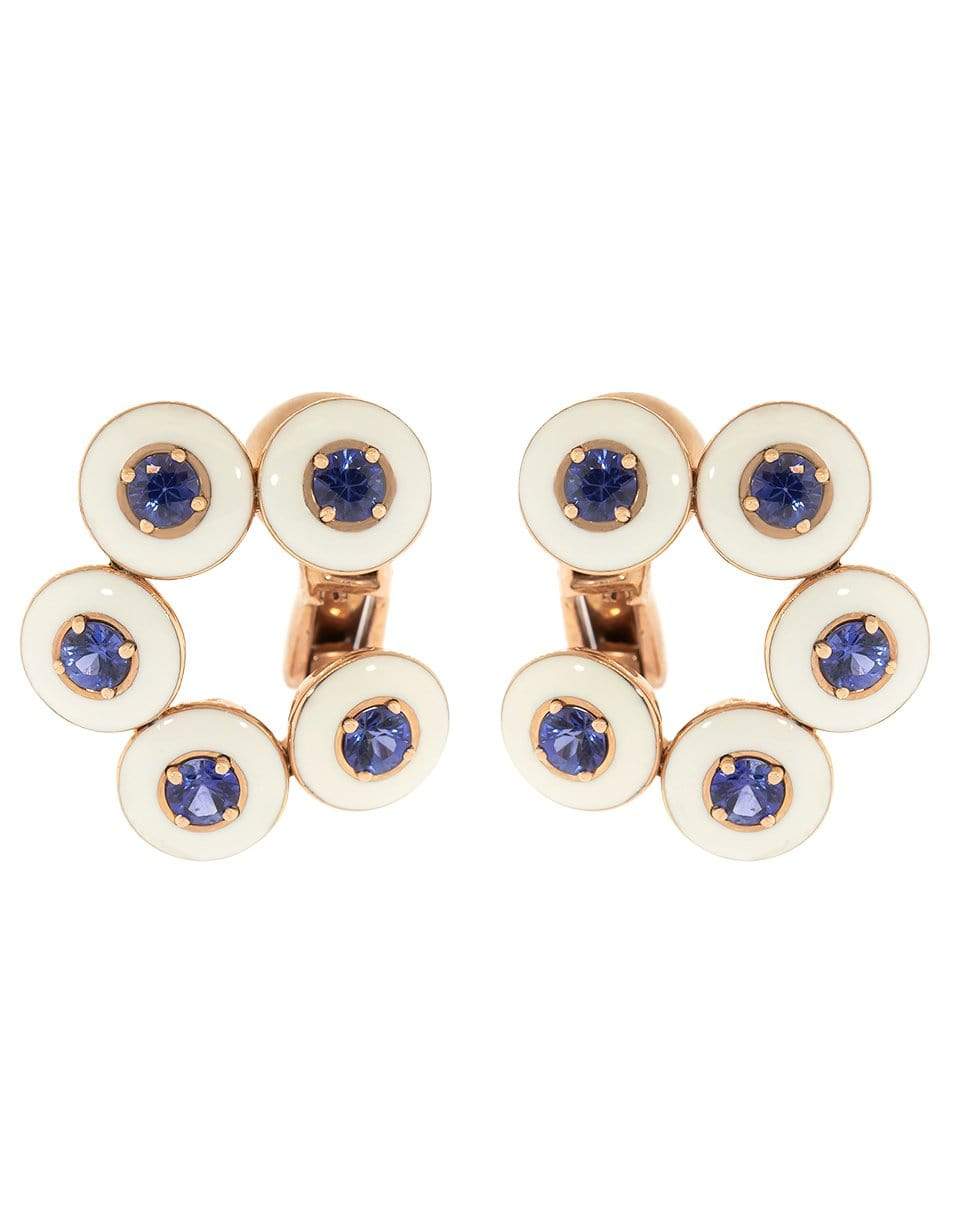 SELIM MOUZANNAR-Blue Sapphire and Diamond Earrings-ROSE GOLD