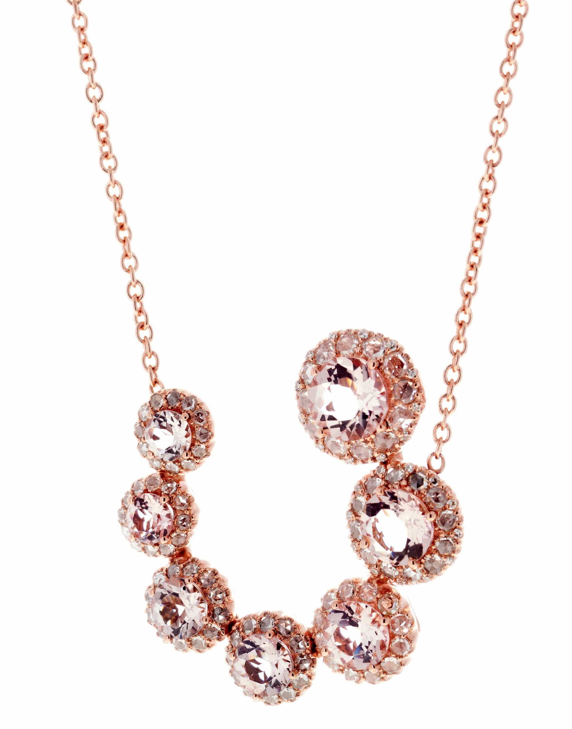 SELIM MOUZANNAR-Morganite and Diamond Pendant Necklace-