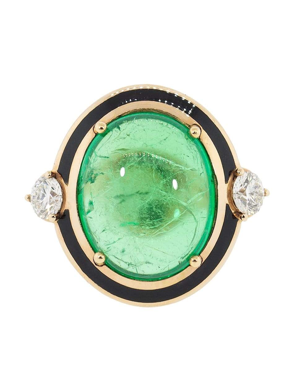 Muzo Colombian Cabochon Emerald Ring JEWELRYFINE JEWELRING SELIM MOUZANNAR   