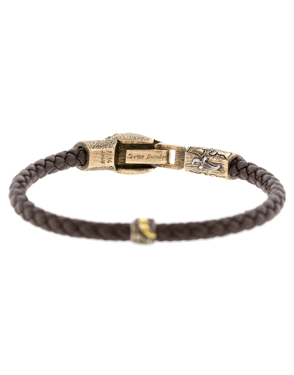 SEVAN BICAKCI-Black Diamond Snake Leather Bracelet-ROSE GOLD