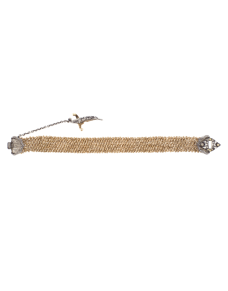 SEVAN BICAKCI-Diamond Dagger Mesh Bracelet-ROSE GOLD