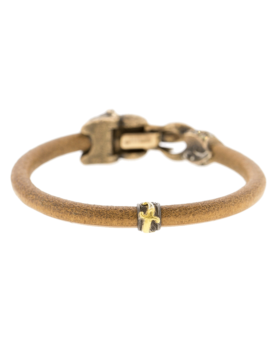 SEVAN BICAKCI-Diamond Elephant Leather Bracelet-ROSE GOLD