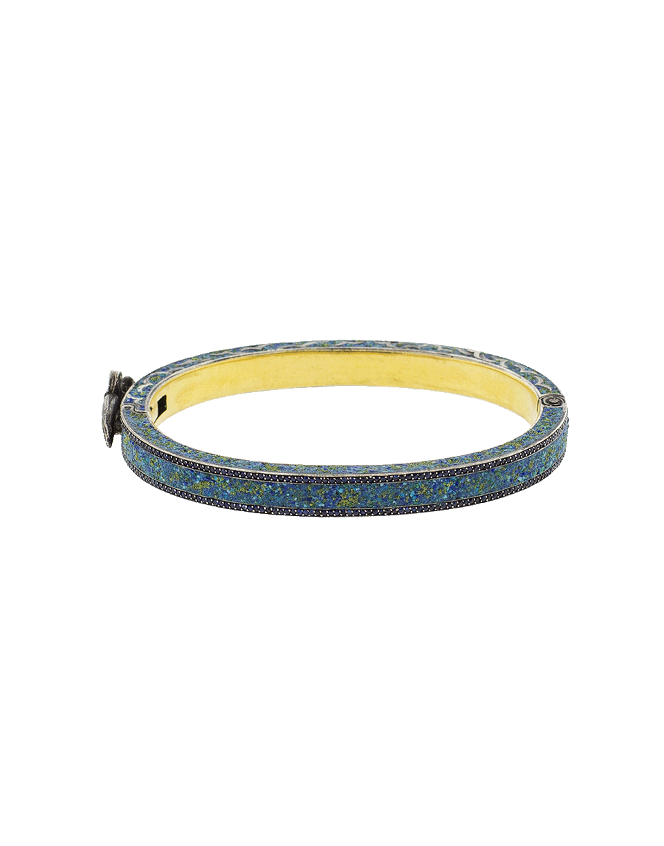 SEVAN BICAKCI-Tanzanite & Diamond Hinged Bangle-YELLOW GOLD