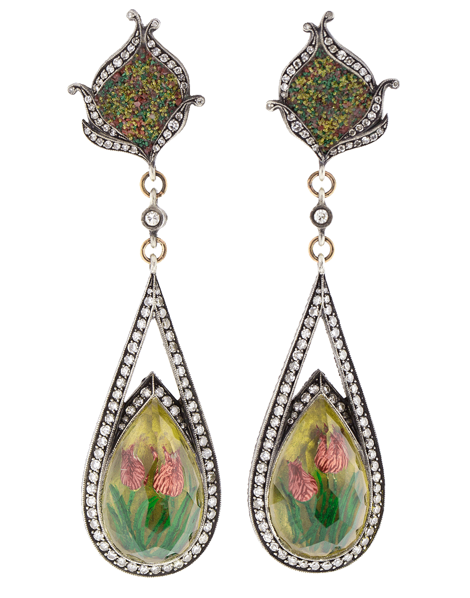 Carved Tulip Mosaic Earrings JEWELRYFINE JEWELEARRING SEVAN BICAKCI   