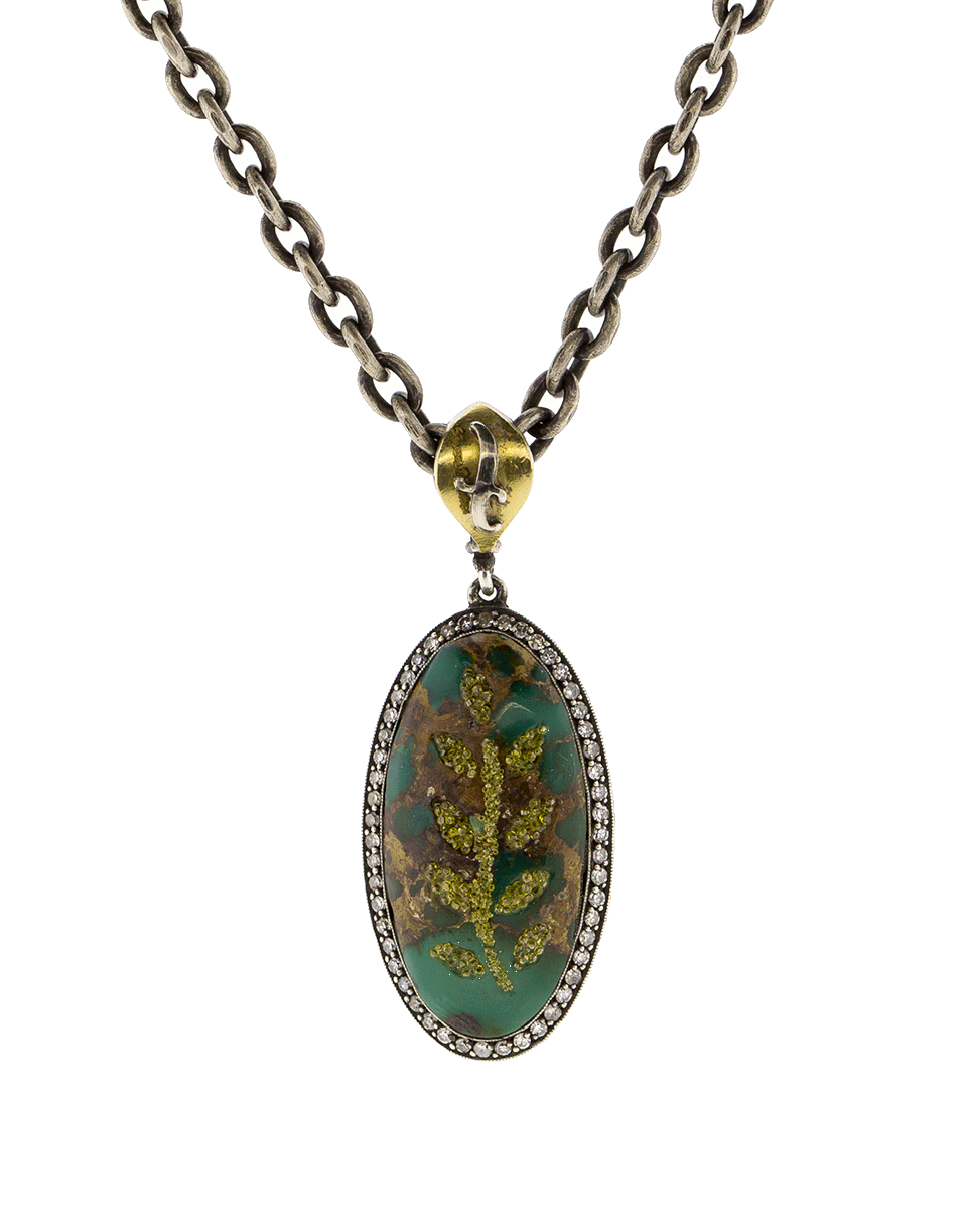 Diamond Embellished Turquoise Necklace JEWELRYFINE JEWELNECKLACE O SEVAN BICAKCI   