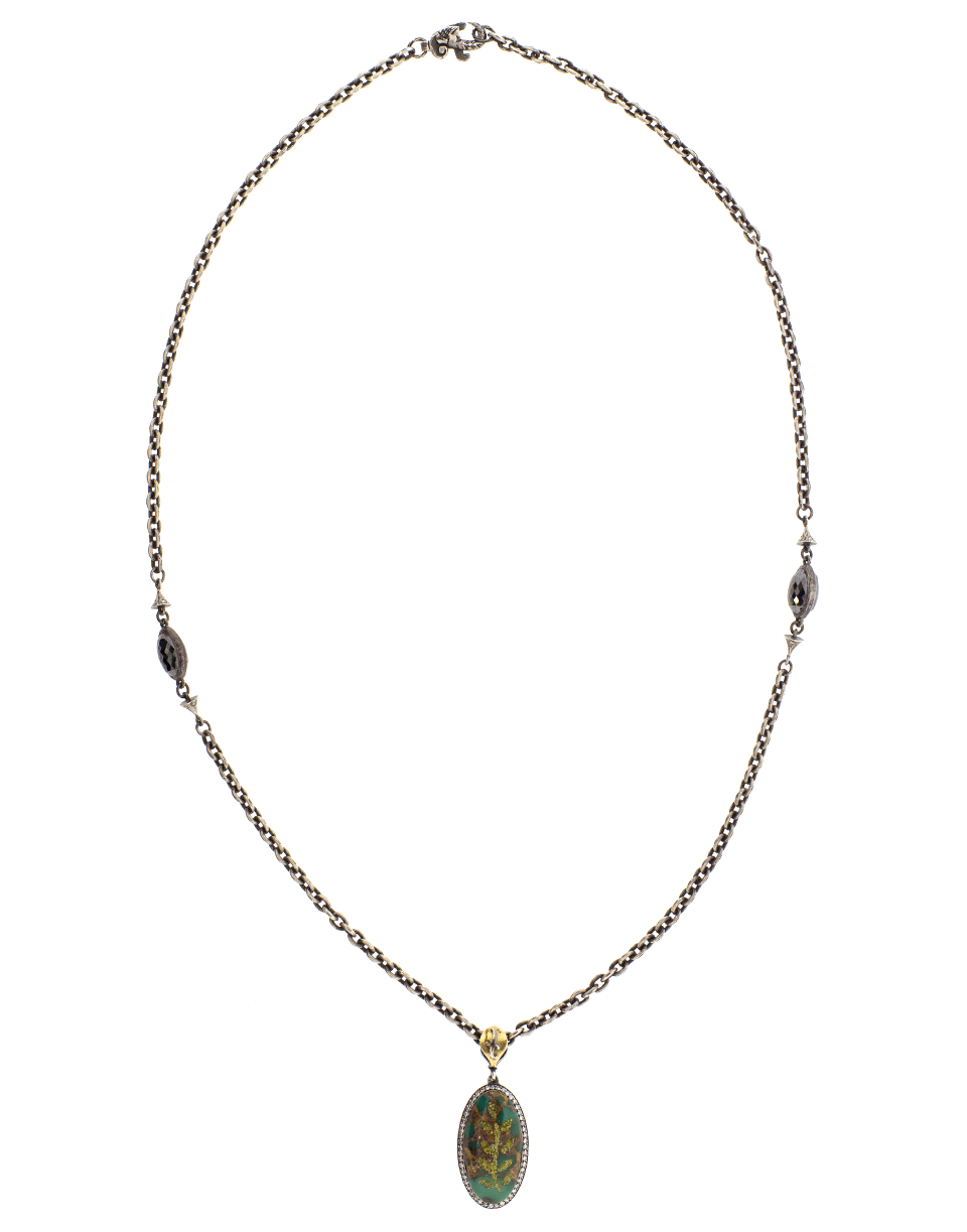 Diamond Embellished Turquoise Necklace JEWELRYFINE JEWELNECKLACE O SEVAN BICAKCI   
