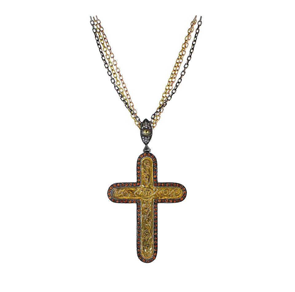 SEVAN BICAKCI-Large Cross Pendant-YELLOW GOLD