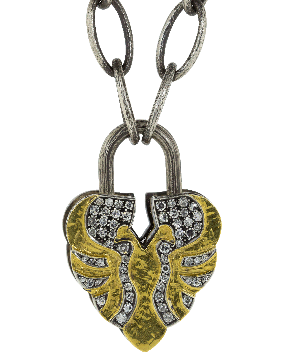 SEVAN BICAKCI-Diamond Aspen Leaf Lock-YELLOW GOLD