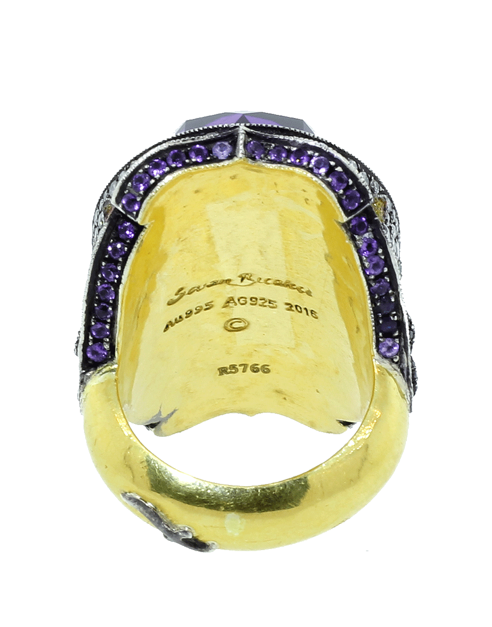 SEVAN BICAKCI-Butterfly Garden Amethyst Ring-YELLOW GOLD