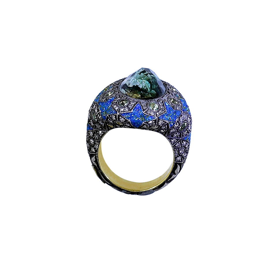 SEVAN BICAKCI-Carved Seahorse Ring-YELLOW GOLD