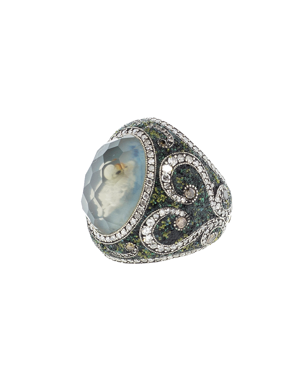 Carved Swan Ring In Moonstone JEWELRYFINE JEWELRING SEVAN BICAKCI   