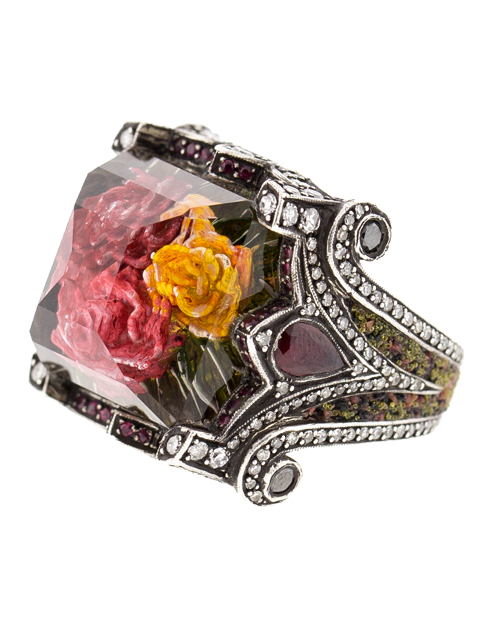 Carved Roses Ruby And Diamond Ring JEWELRYFINE JEWELRING SEVAN BICAKCI   