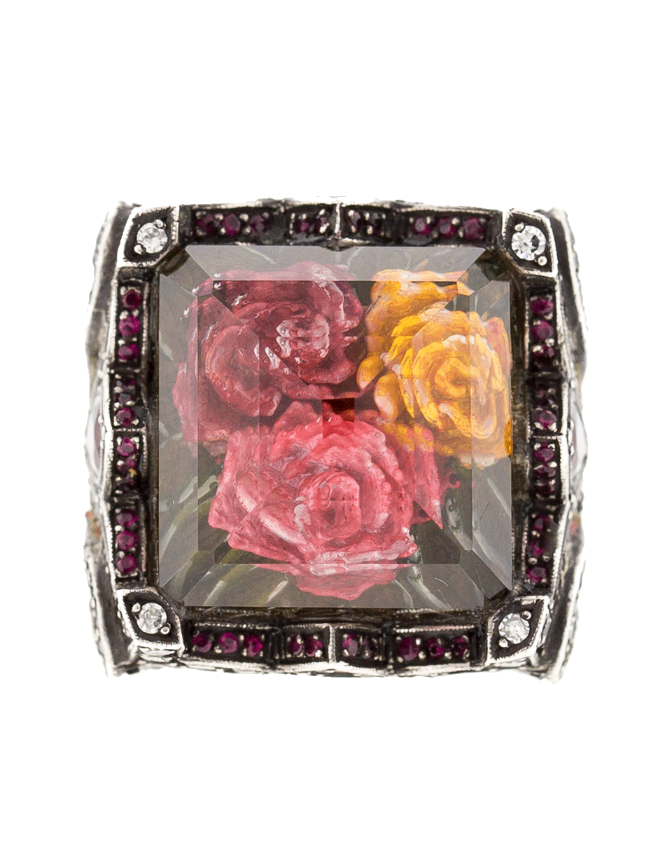 Carved Roses Ruby And Diamond Ring JEWELRYFINE JEWELRING SEVAN BICAKCI   