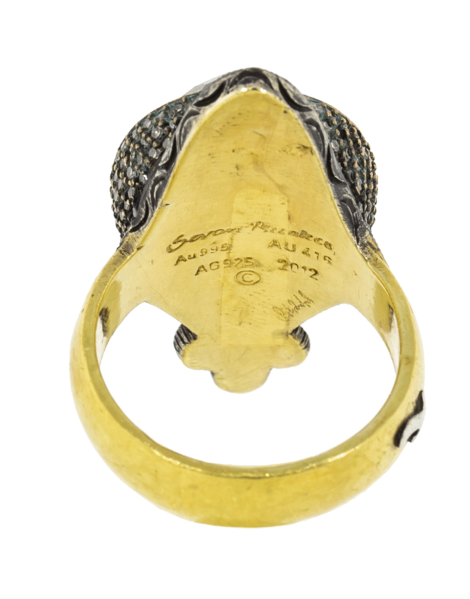 SEVAN BICAKCI-Carved Lemon Topaz Owl Ring-YELLOW GOLD
