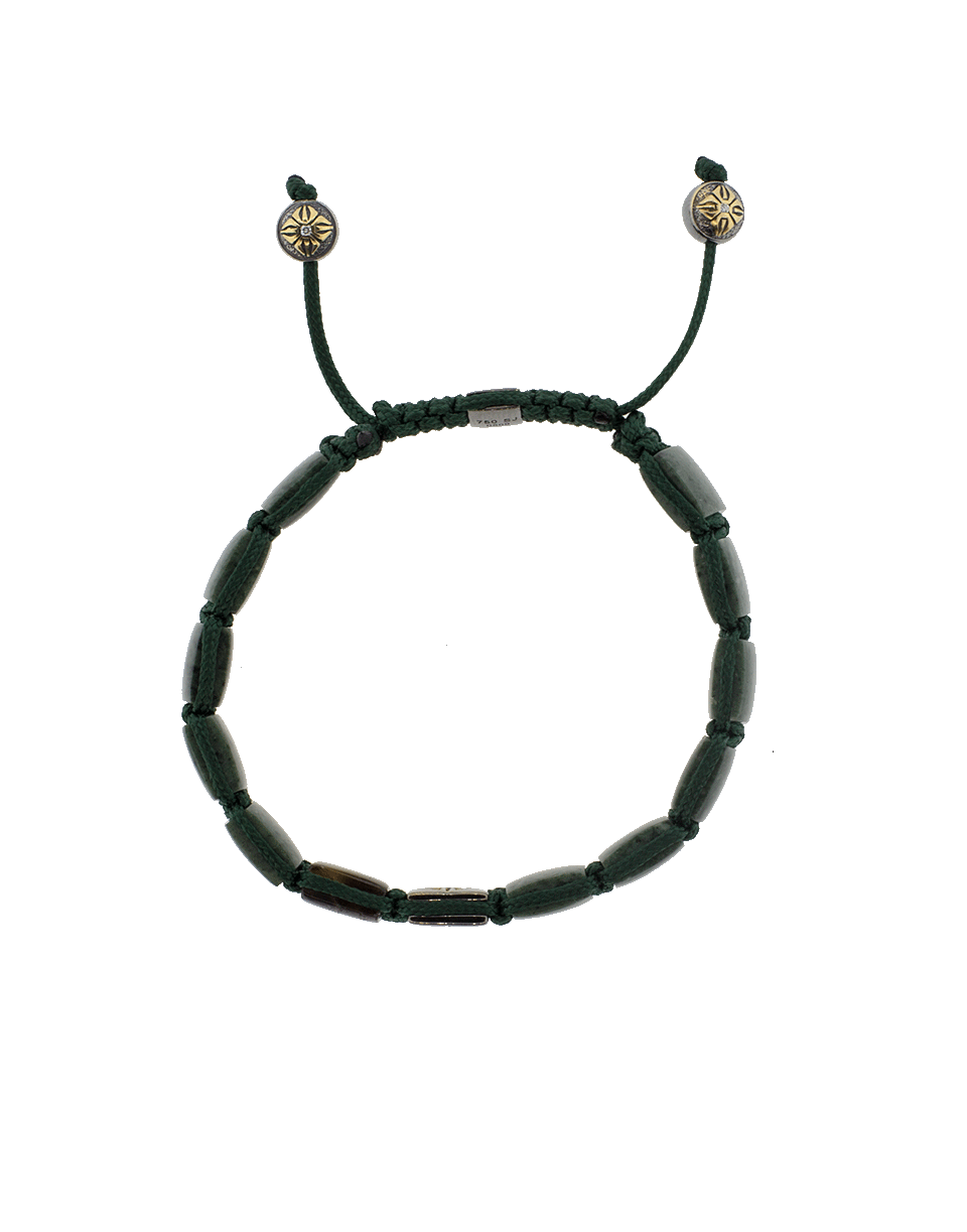 SHAMBALLA JEWELS-Green Marble Lock Bracelet-BLKGOLD