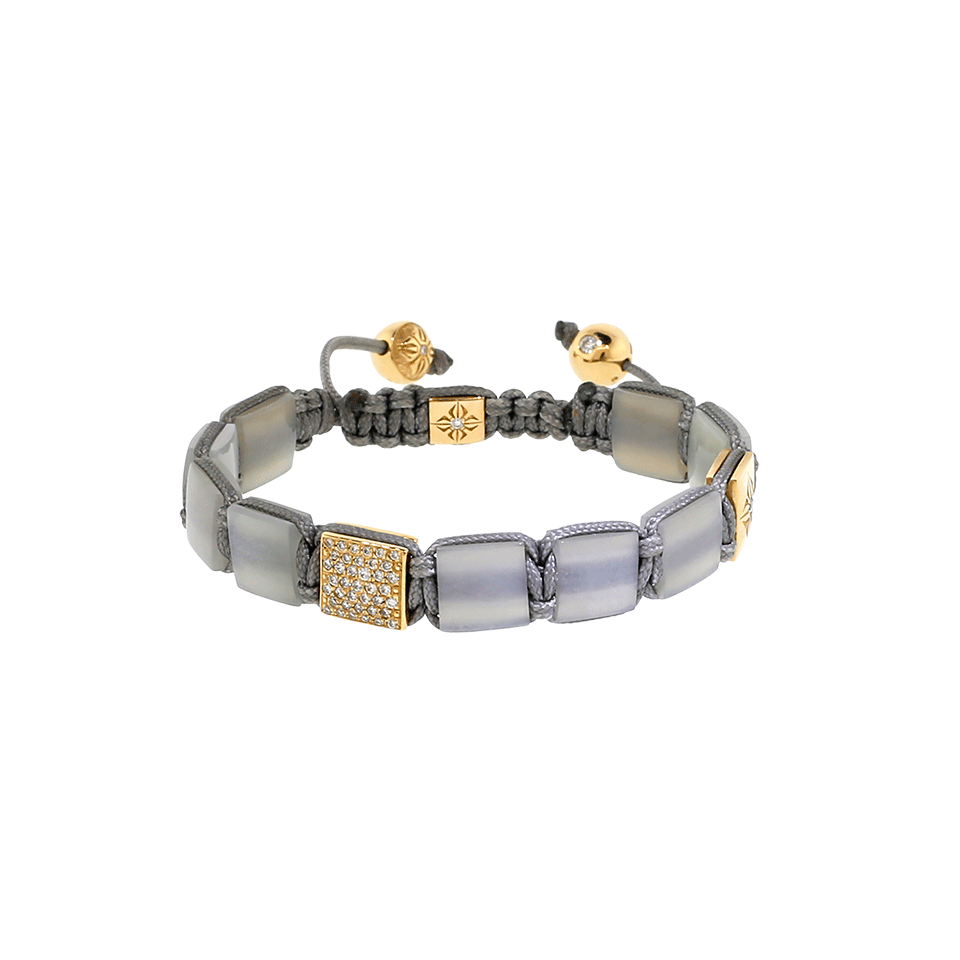SHAMBALLA JEWELS-Moonstone Lock Bracelet-ROSE GOLD