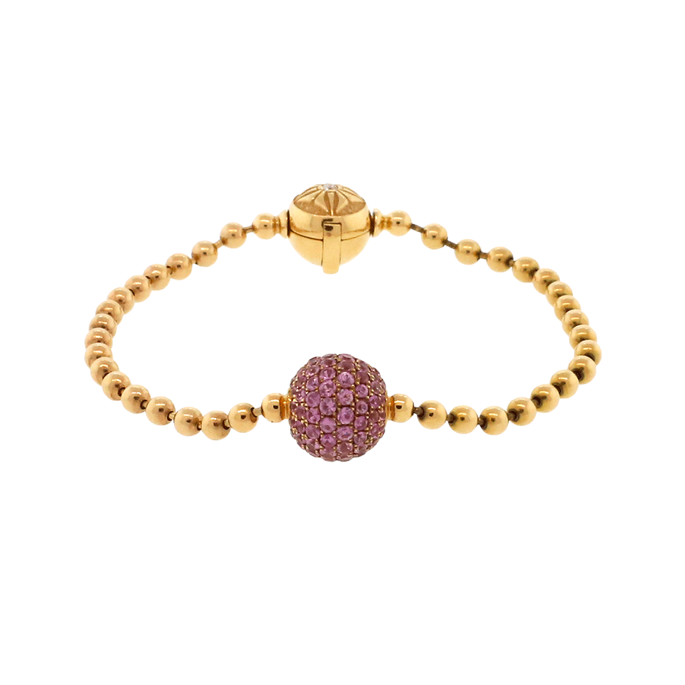 SHAMBALLA JEWELS-Pink Sapphire Royal Bracelet-ROSE GOLD