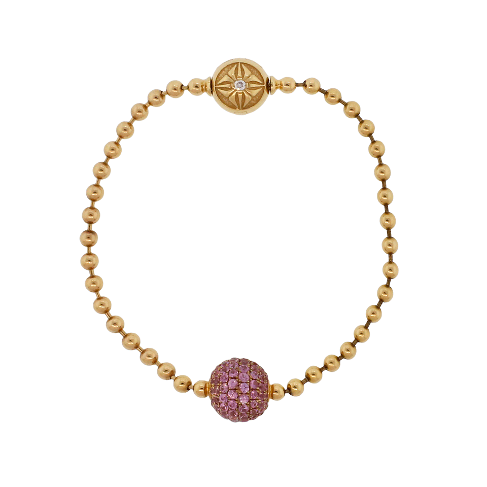 SHAMBALLA JEWELS-Pink Sapphire Royal Bracelet-ROSE GOLD