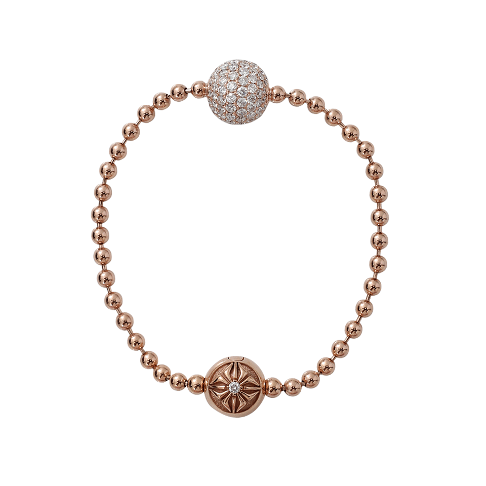 SHAMBALLA JEWELS-White Diamond Royal Bracelet-ROSE GOLD