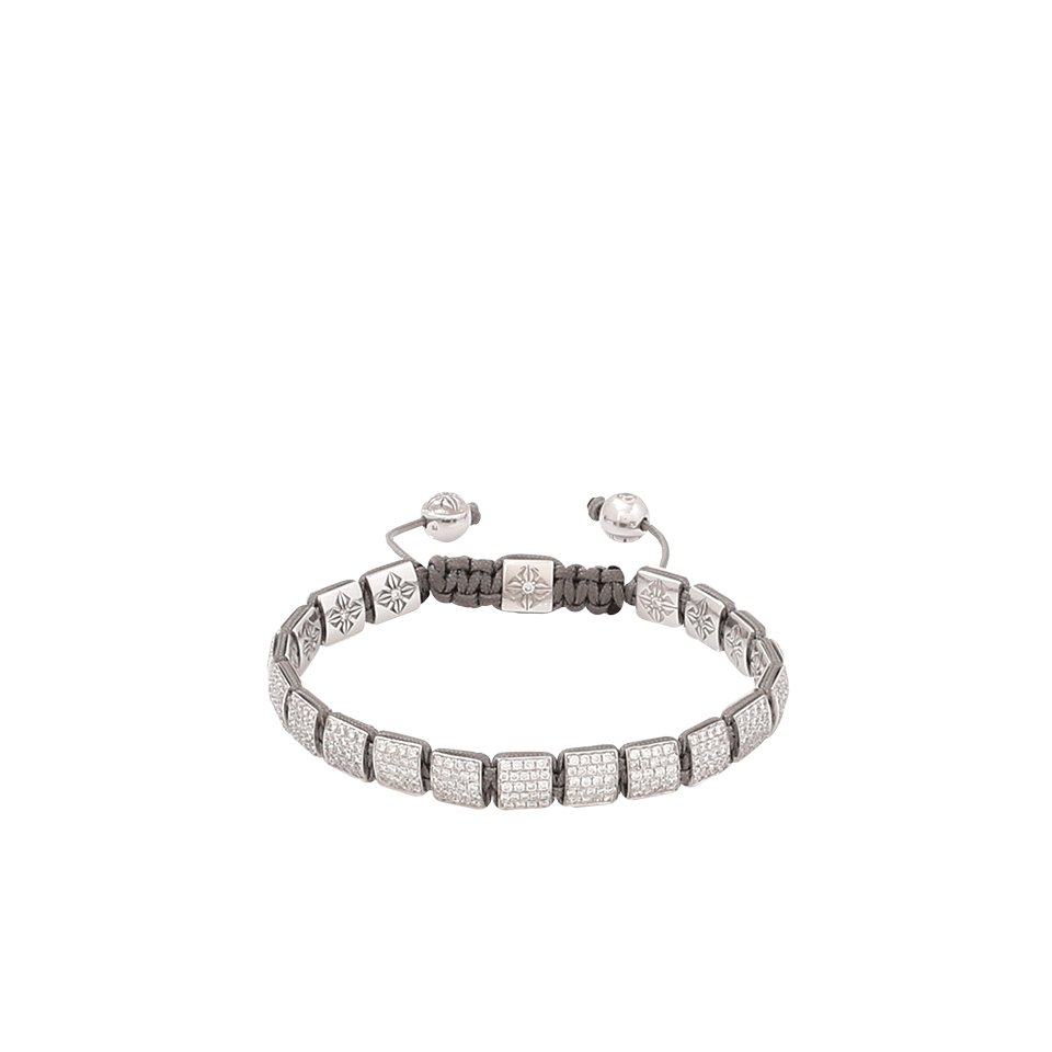SHAMBALLA JEWELS-Reversible Diamond Lock Bracelet-WHITE GOLD