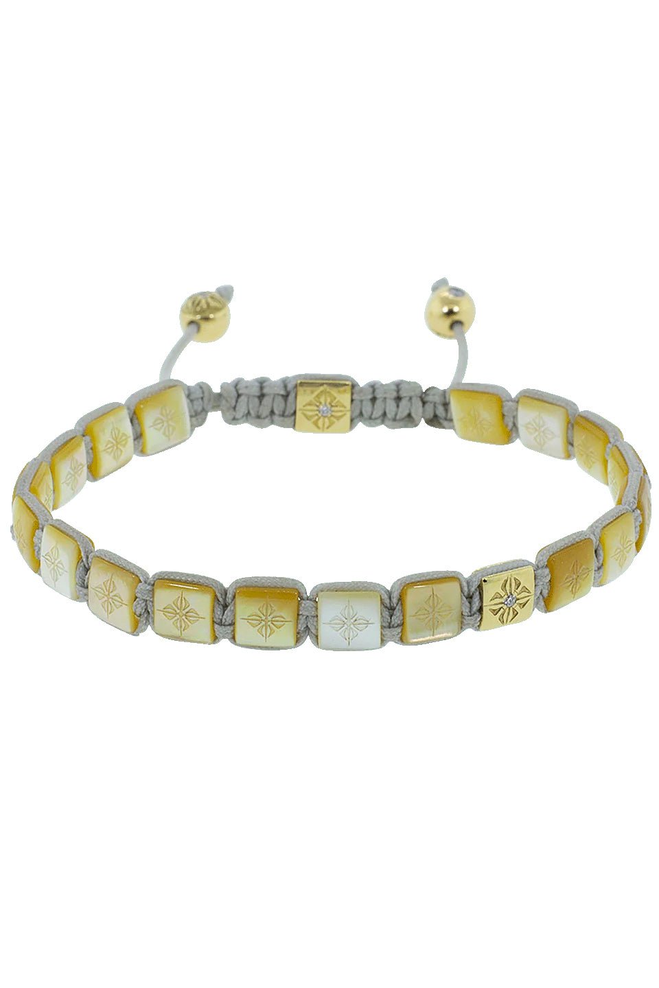 SHAMBALLA JEWELS-Pearl Lock Diamond Bracelet-YELLOW GOLD