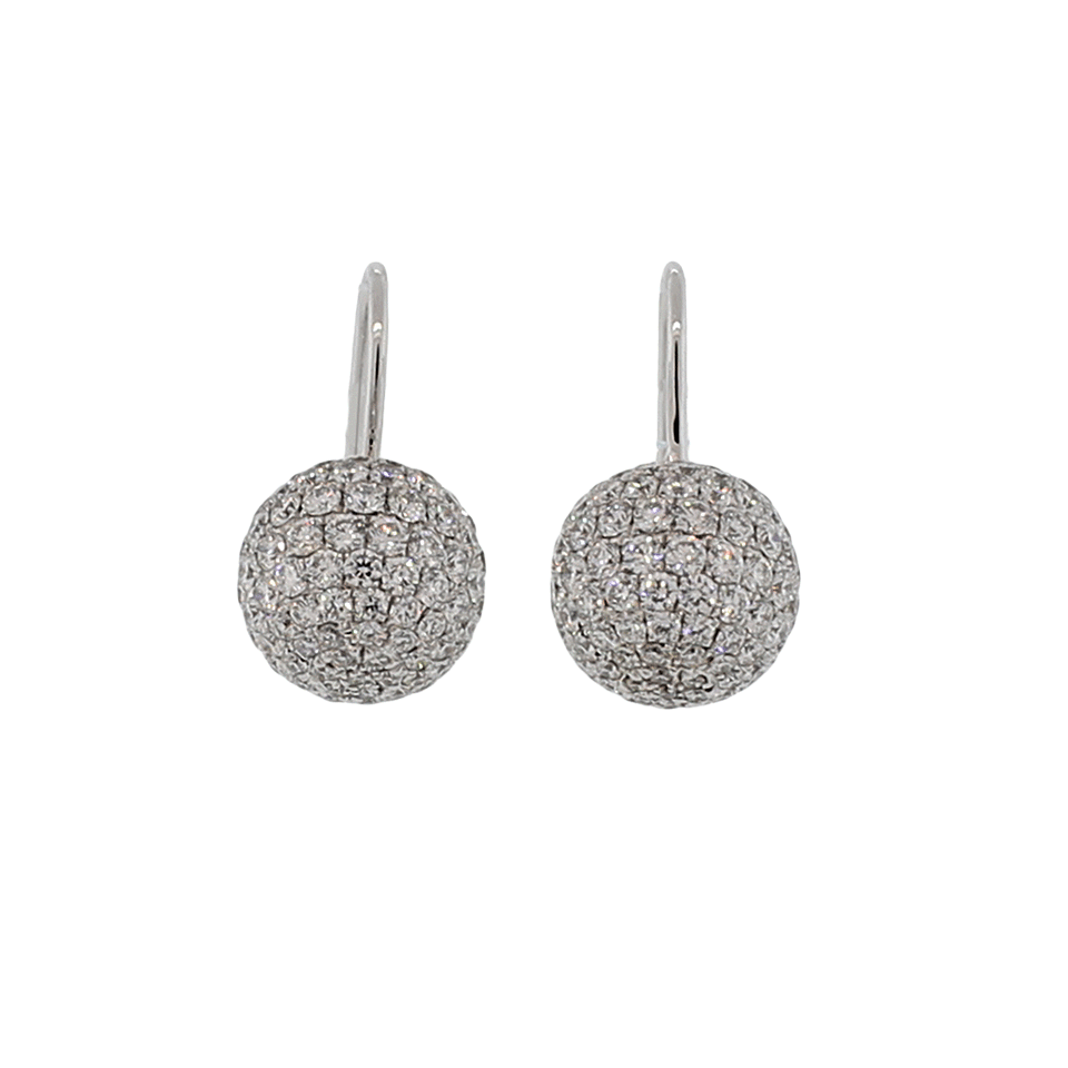 SHAMBALLA JEWELS-White Diamond Pave Earrings-WHITE GOLD