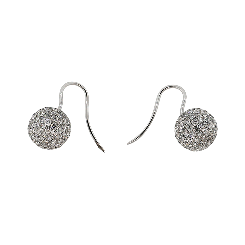 SHAMBALLA JEWELS-White Diamond Pave Earrings-WHITE GOLD